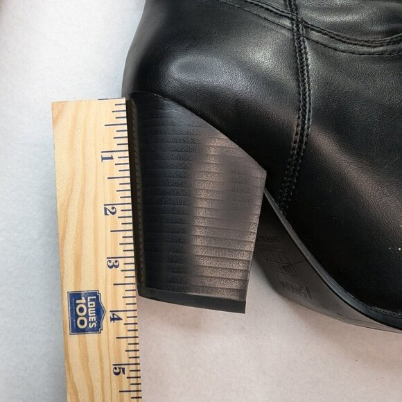 ISNOM Cowgirl Embroidered, Pointed Toe, Chunky Heel Boots Size 7 - Picture 10 of 14